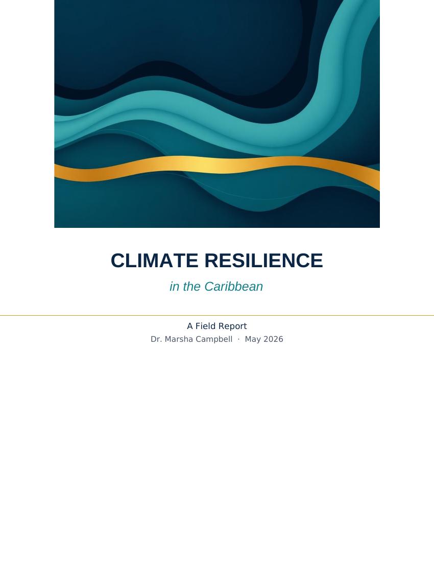 After — Creative Report Cover Page